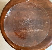 3 Glas Teller mit Blumenmotiv verschiedene Motive gut