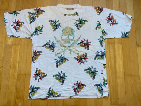 2K10 T-Shirt Members's Property AOP Skull Sz XL