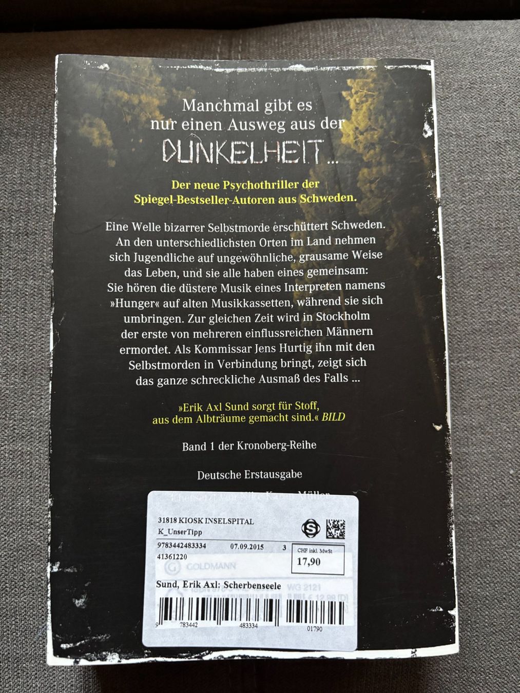 Libri: "Scherbenseele" von Erik Axel Sund – Usato da St. Niklaus VS venduto da np8_lsg2 1