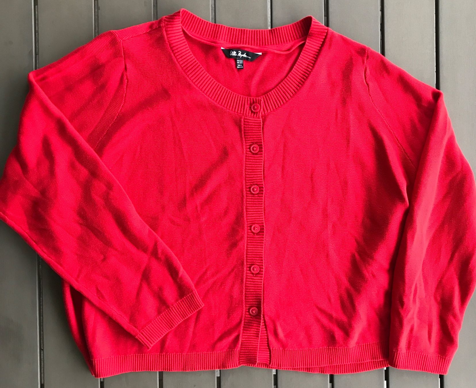 Ulla Popken Giacche: Ulla Popken Strickjacke, rot, Gr. 54/56 – Usato da Ebnat-Kappel venduto da Molton