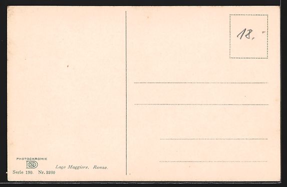 Cartoline postali: AK Ranzo /Lago Maggiore, Ortspartie – Usato da Berlin venduto da bartko-reher 1