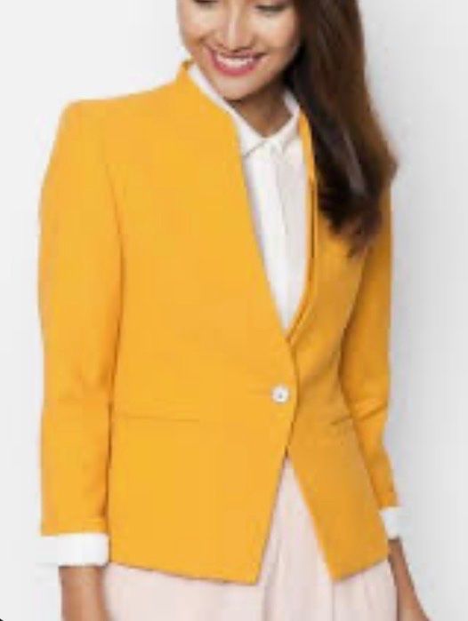 Zara Giacche: ZARA BASIC S M  28/NP65CHF Blazer Jacke Viscose Pe Gelb – Nuovo (secondo la descrizione) da Kölliken venduto da Prscoo 1
