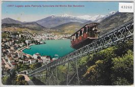 Lugano colla Ferrovia funicolare del Monte San Salvatore