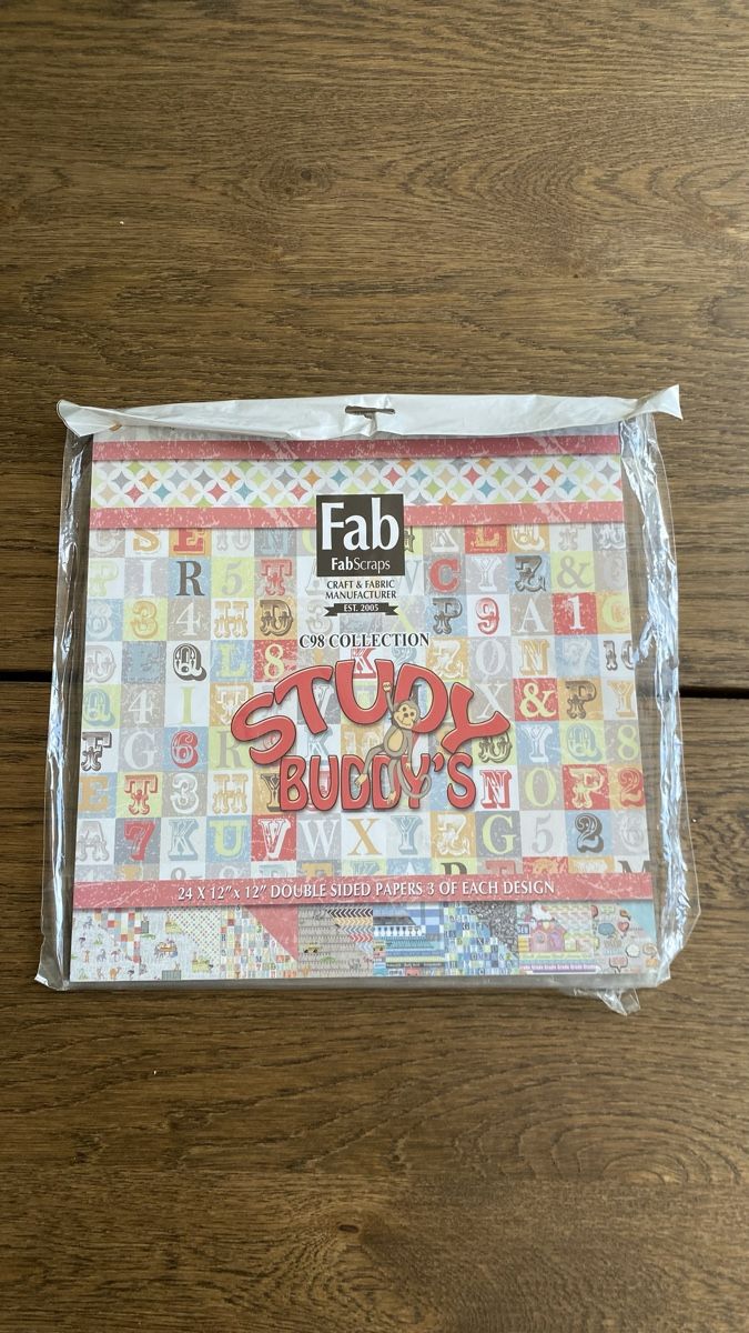 Papier: FabScraps Papier "Study Buddy's" C98 Collection,Neu Papier – Neuf avec emballage d'origine à Hochwald par _biene_
