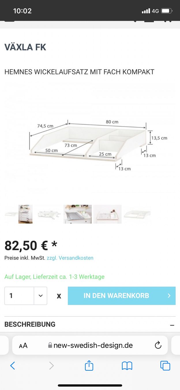 Fasciatoi & Accessori: Wickelaufsatz für IKEA Kommode – Usato da Würenlos venduto da Hase88 1