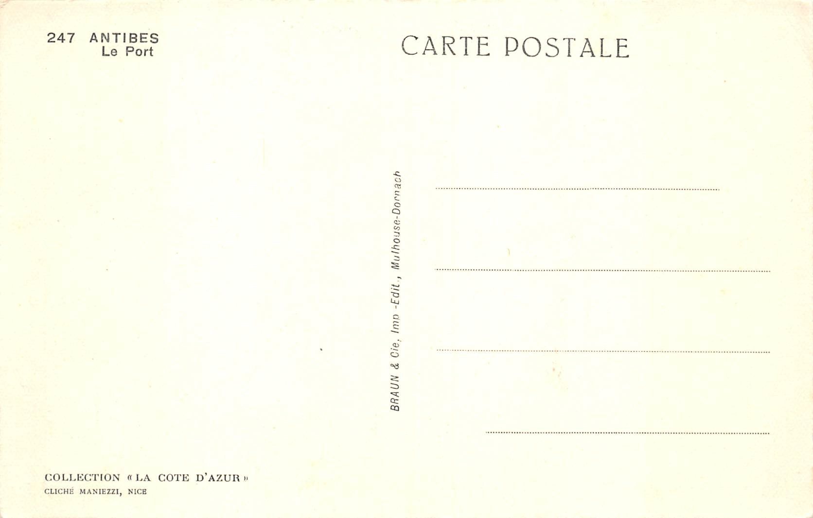 Ansichtskarten: 4x Antibes, La Cote d'Azur – Gebraucht aus Ottikon b.Kemptth. von Neptun1974 1