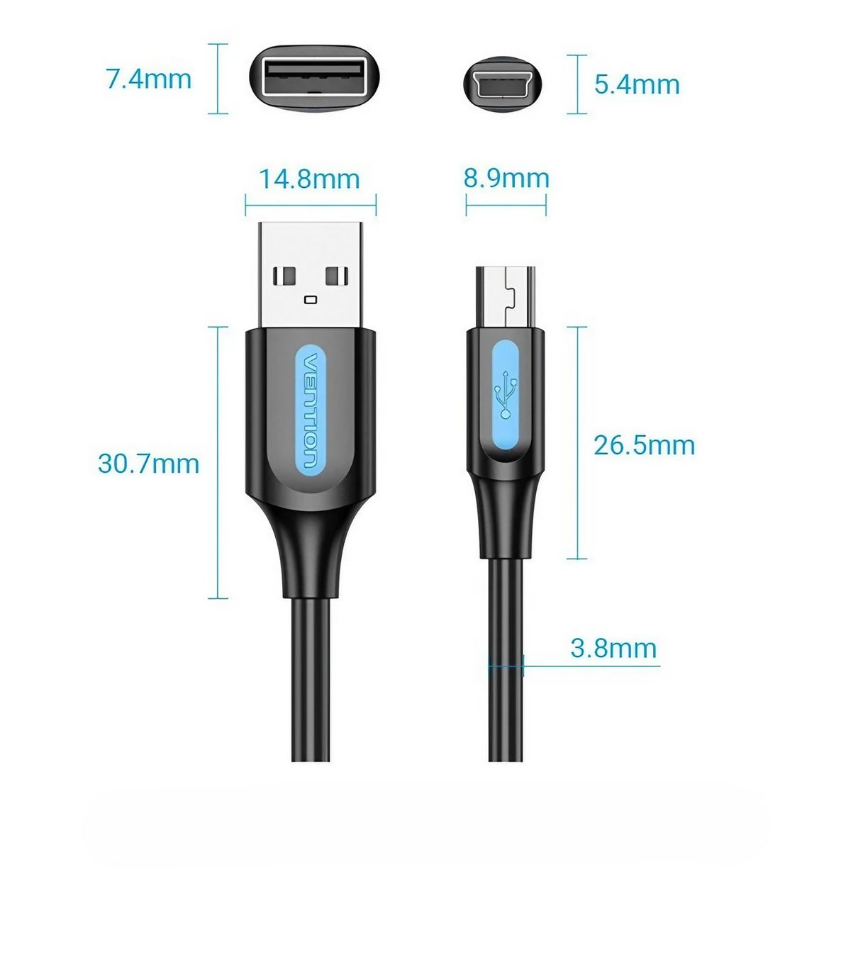 Cavi: Mini-USB Kabel 2 m – USB-A auf Mini-B | Lade- & Datenkabel | – Nuovo (secondo la descrizione) da Winterthur venduto da SwissTechStore 7