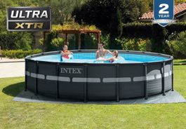 INTEX 488x122cm Ultra-Solarheizpool mit 5670 Li Filterpumpe!