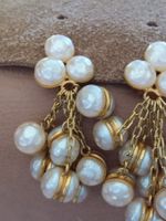 Vintage vergoldete Top Statement Ohrclips 80er