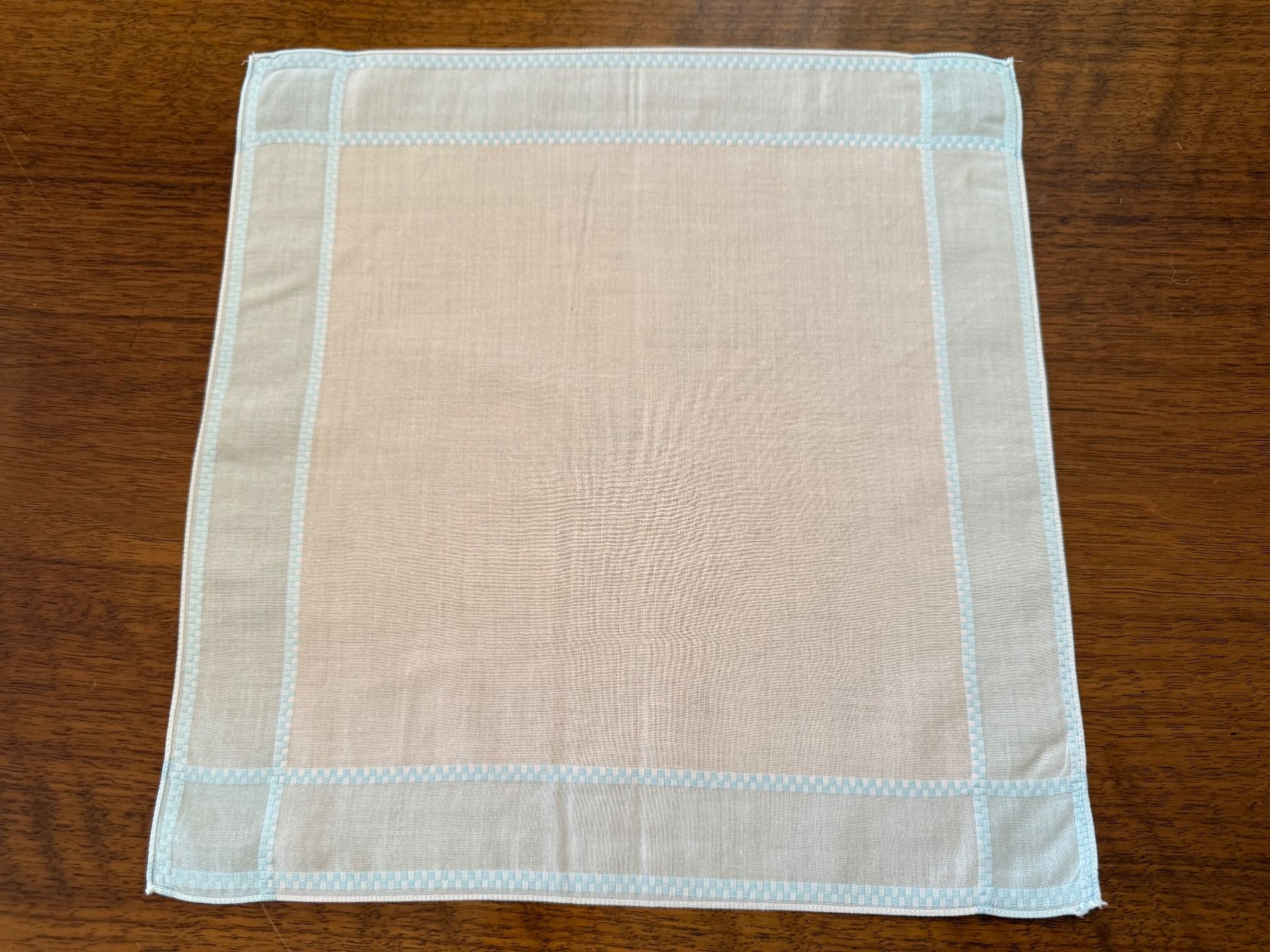 Altro in  Abbigliamento & Accessori: Taschentuch rosa hellblau karierter Rand 30x30cm – Usato da Erstfeld venduto da Mario_boe0