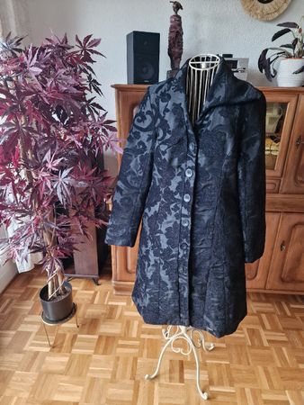 Manteau Desigual noir motifs baroques 38