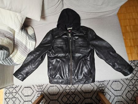 Schott NYC Lederjacke mit Kapuze Grösse M guter Zustand