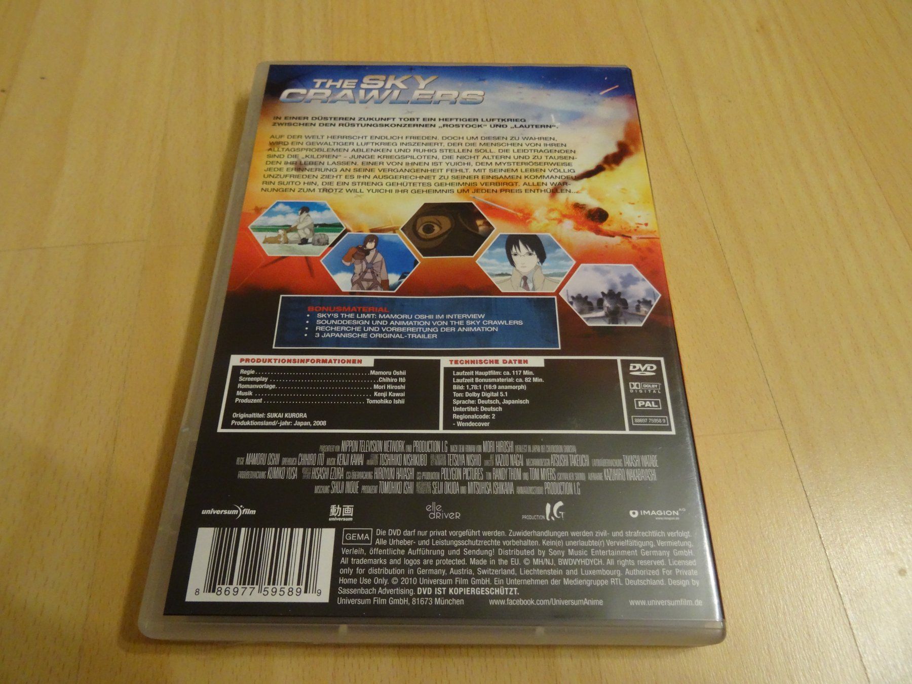 Tutti i DVDs: The Sky Crawlers DVD – Usato da Olten venduto da Disc-Verkauf 2
