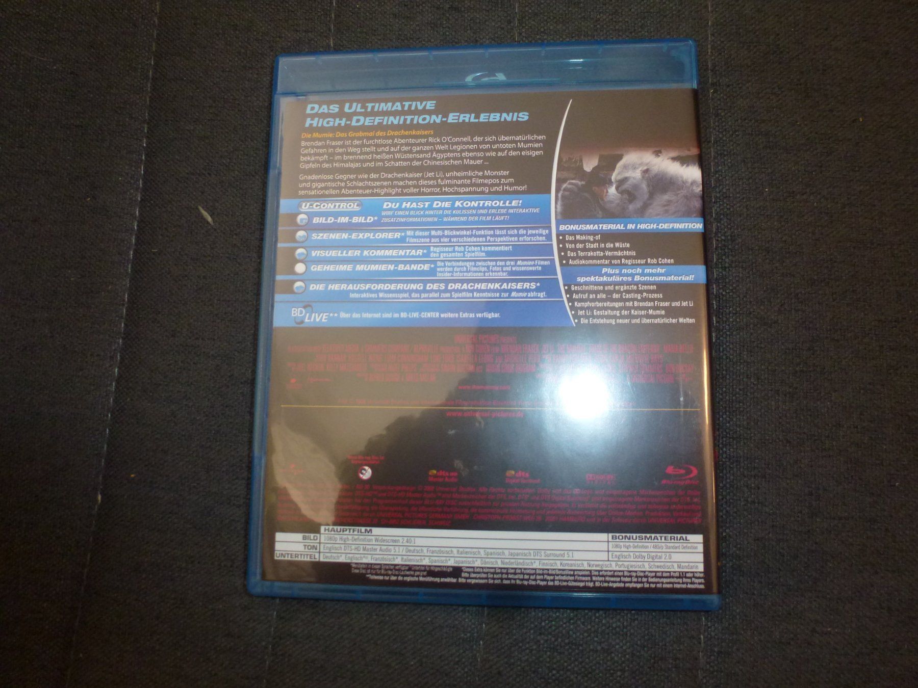 Tutti i DVDs: Die Mumie - Das Grabmal des Drachenkaisers BLU-RAY – Usato da Olten venduto da Disc-Verkauf 2