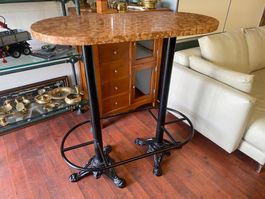 Bartisch Stehtisch Bistrotisch vintage Gusseisnefüsse