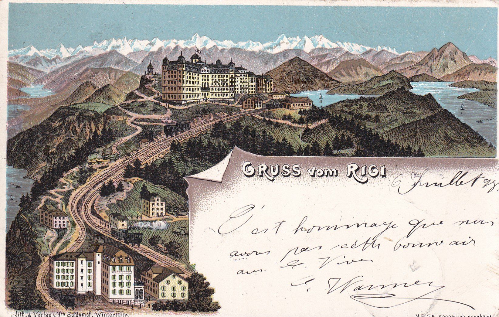 Cartoline postali: Gruss vom Rigi  1898 – Usato da Cormoret venduto da Pascalll2001