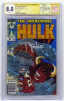 HULK 341 CGC SIGNED TODD MCFARLANE NEWSSTAND ED. MARVEL 1988