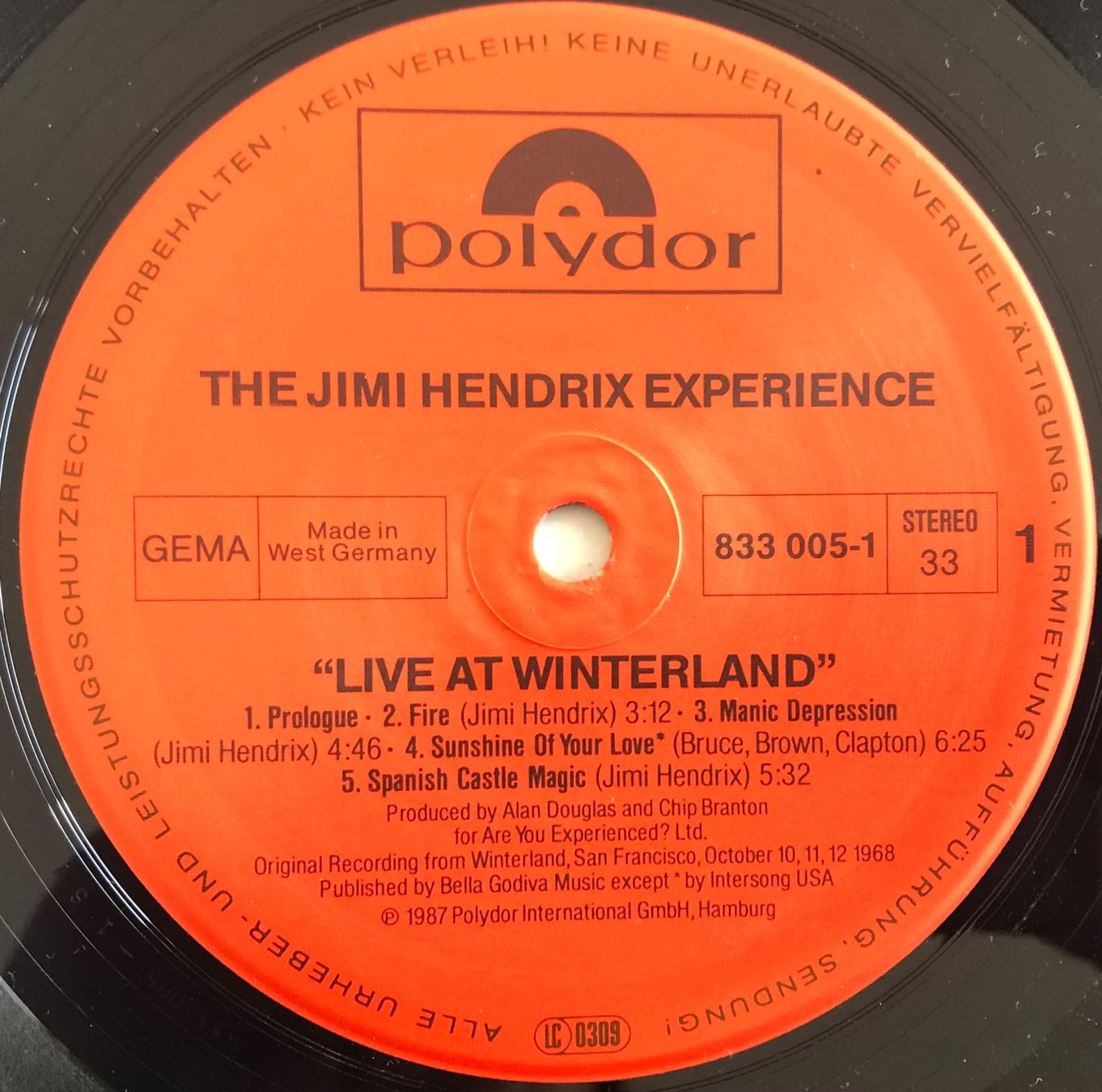 Dischi in vinile: THE JIMI HENDRIX EXPERIENCE - LIVE AT WINTERLAND – Usato da Poliez-Pittet venduto da Newtown-Records 2