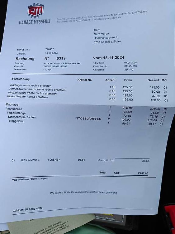 Automobili: Skoda Octavia 1.9 Tdi 4x4 – Usato da Aeschi b. Spiez venduto da Geroes90 3