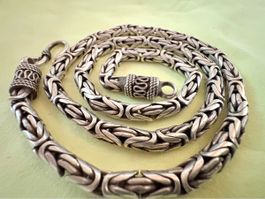 925 Silber Königskette 5mm 55cm 75g Bali King Chain