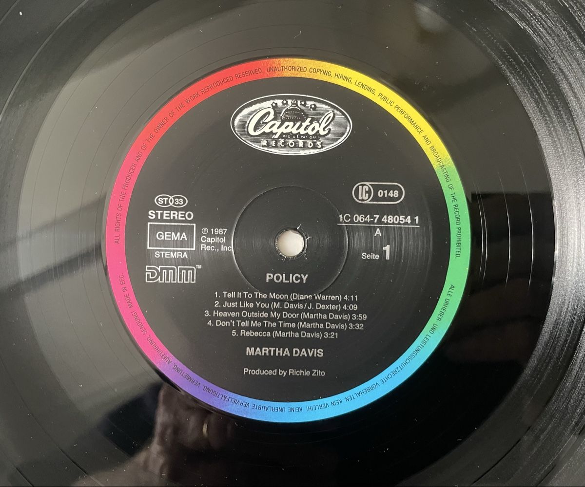 Vinyles: Martha Davis - Policy - Vinyl LP – D'occasion à Olten par Bluespapst 2