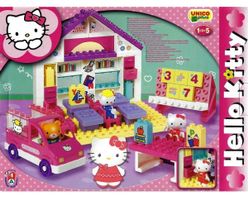 Unico Plus Hello Kitty's Schule mit Schulbus; neuwertig
