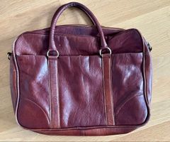 Vintage Leder Aktentasche / Reisetasche in Braun