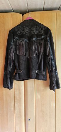 Wildlederjacke mit Fransen, braun, Grösse XXLHerbst Style!