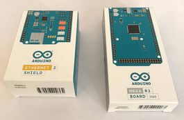 Arduino Maga R3 Board 2560 (A000067) + Ethernet 2 Shield (A0