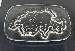 Glasi Hergiswil Robert Niderer, Glasplatte Motiv Schweiz