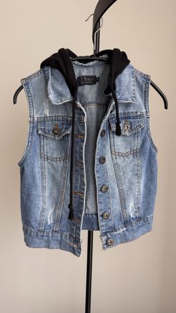 Mädchen Jeans Weste mit Kapuze „Ci Sono“ Gr. S