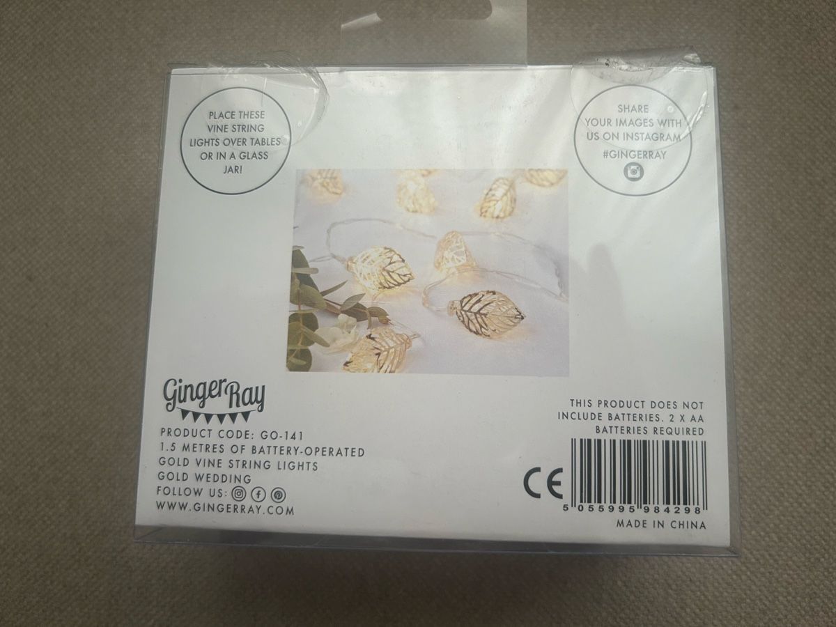 Ghirlande e barre luminose: Lichterkette Blatt Gold 1.5m – Nuovo (secondo la descrizione) da Allschwil venduto da meeresperle 1