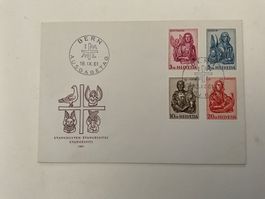 1961, Zunr. 381-384 Illustrierter Evangelisten FDC