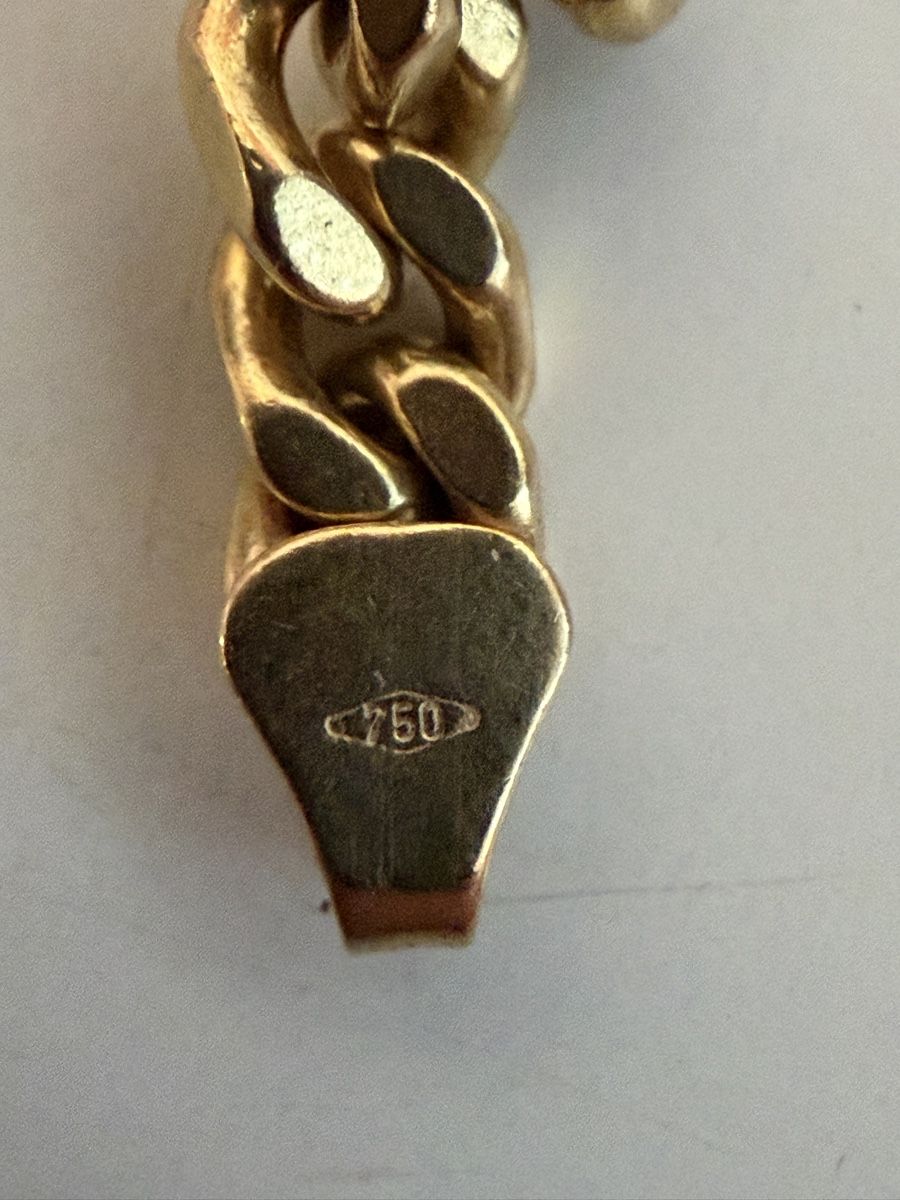 Catenine: Panzer- Goldkette 750 Echtgold 18 Karat – Usato da Neuenkirch venduto da BonndorraCharms1 4