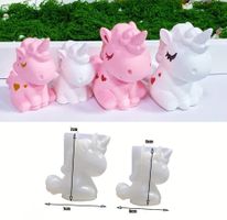 Giessform Silikonform Einhorn 2er Set