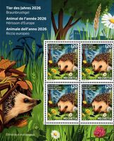 Viererblock  Tier des Jahres 2026 - Igel**