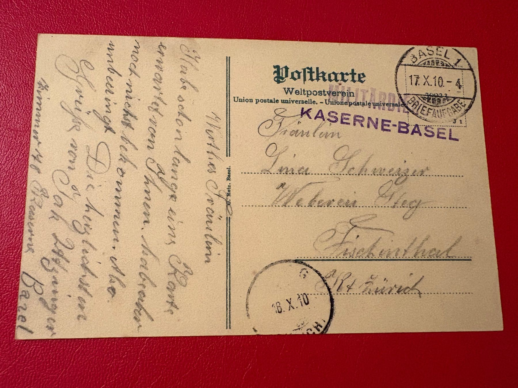 Ansichtskarten: 1910 // Schloss Birseck – Gebraucht aus St-Légier-Chiésaz von Theo006 1