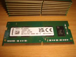 1 stück 8gb ddr4 3200 RAM für Laptop. Getestet.