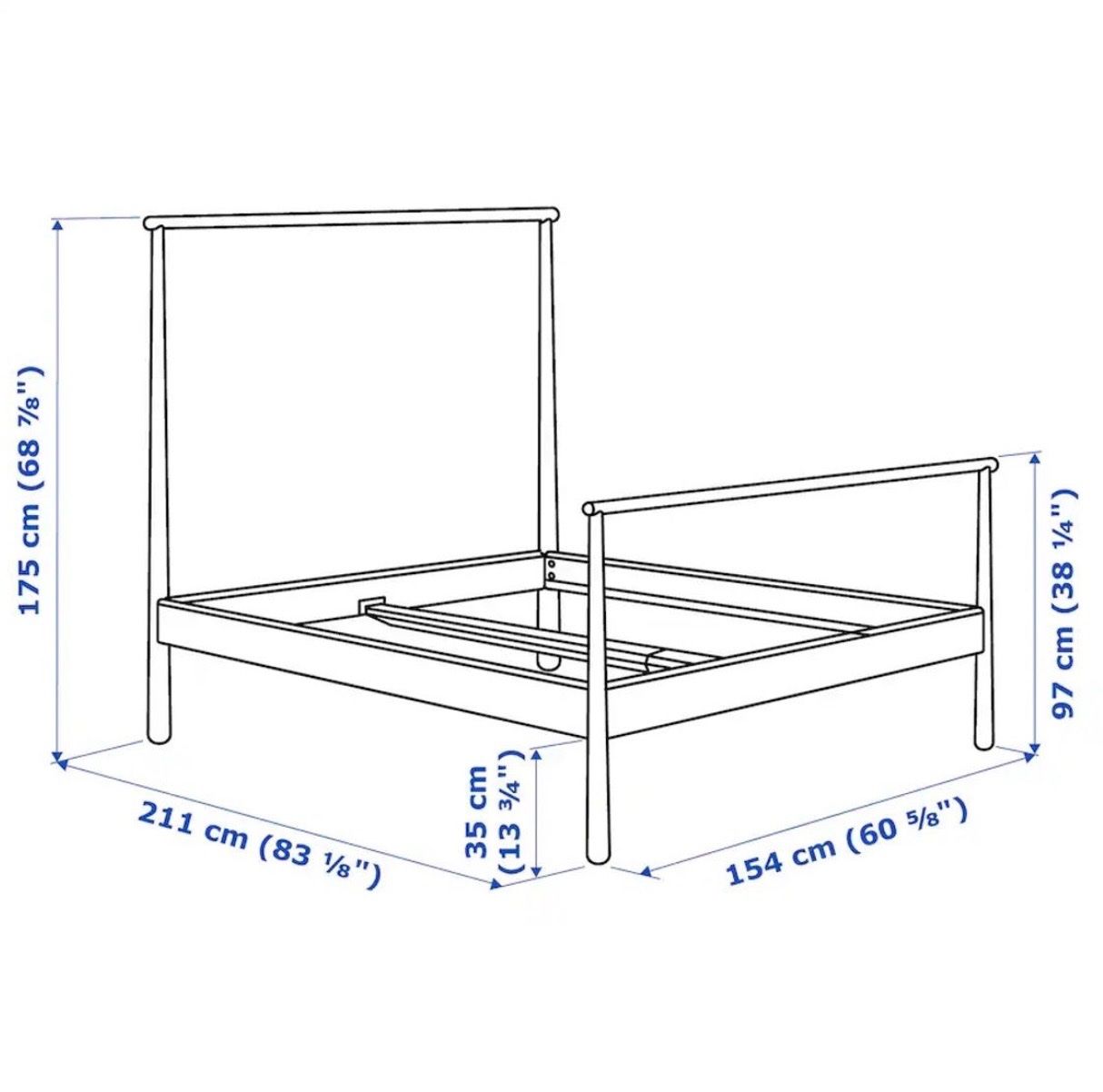 Ikea Letti: Stylish Wooden Bed Frame – Nuovo (secondo la descrizione) da Schwende venduto da debisch 2