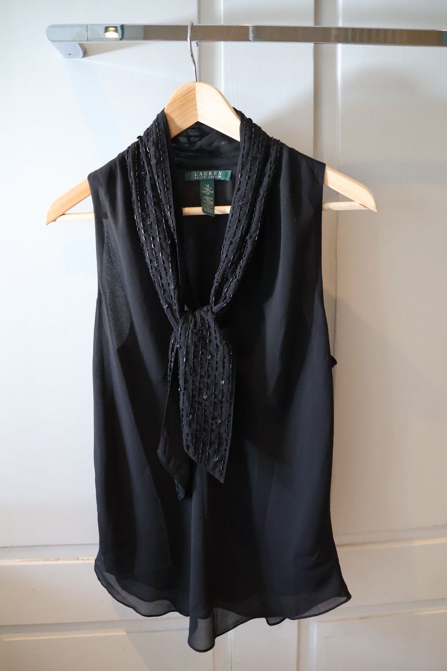Ralph Lauren Blusen: Schwarzes Ralph Lauren Chiffon-Oberteil – Gebraucht aus Winterthur von jul_v9wx 2