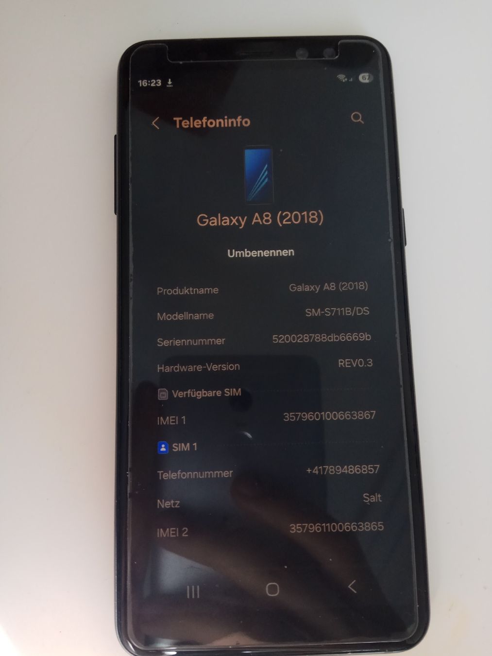 Samsung Portables: Samsung Galaxy A8 – D'occasion à Flawil par rcnkr
