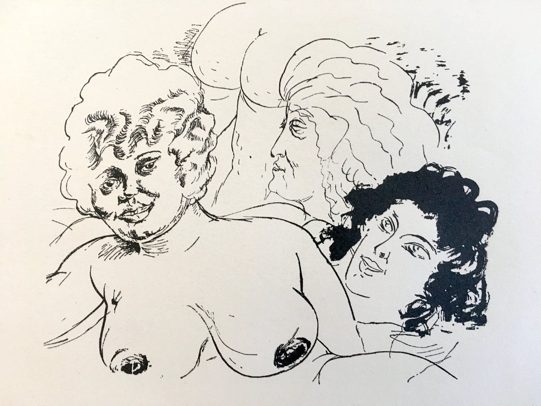 Grafiken & Lithographien: Otto Dix   "Akte"  Strichätzung – Gebraucht aus Nennigkofen von juhit