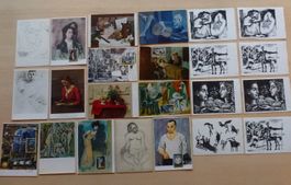 Top ++ Lot von 23 speziellen Künstler-Karten