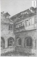 St. Gallen - Hof des Klosters St. Katharinen - Künstlerkarte