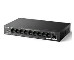 Tenda Managed Switch PoE+ 10 Porte, 8 Porte PoE, 1 Porta SFP