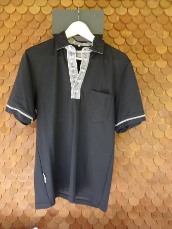 Jenni Edelweis Poloshirt schwarz-grau Gr. M - 240731