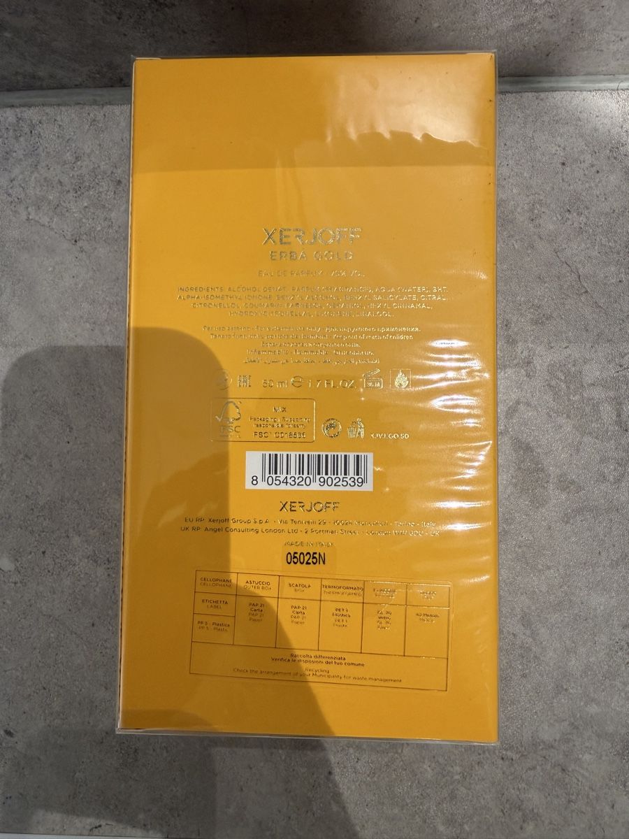 Xerjoff Parfum & Eau de Toilette: Xerjoff Erba Gold – Neu und originalverpackt aus Wil SG von A.Tar 1