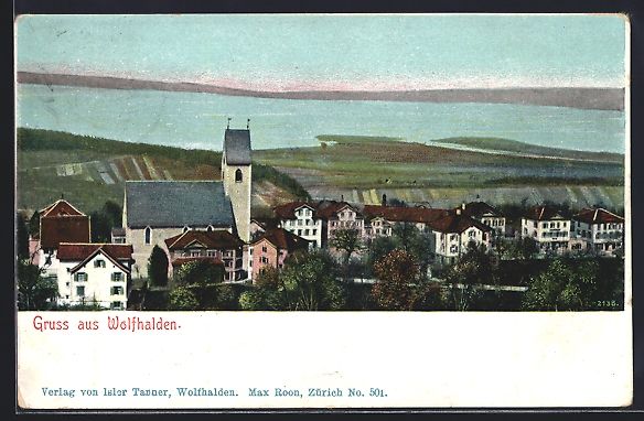 Cartoline postali: Wolfhalden, Ortsansicht gegen den Bodens – Usato da Berlin venduto da bartko-reher