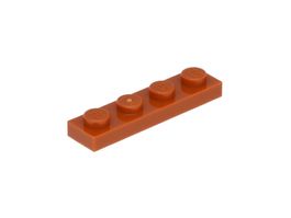 LEGO - 50x Dark Orange Plate 1x4 - 3710 - NEW