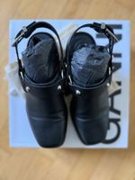 GANNI Slingback Biker Mules Black 38